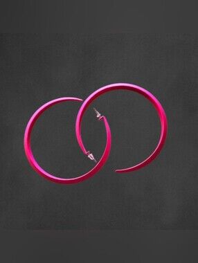 Elegant Pink Hoop Earrings